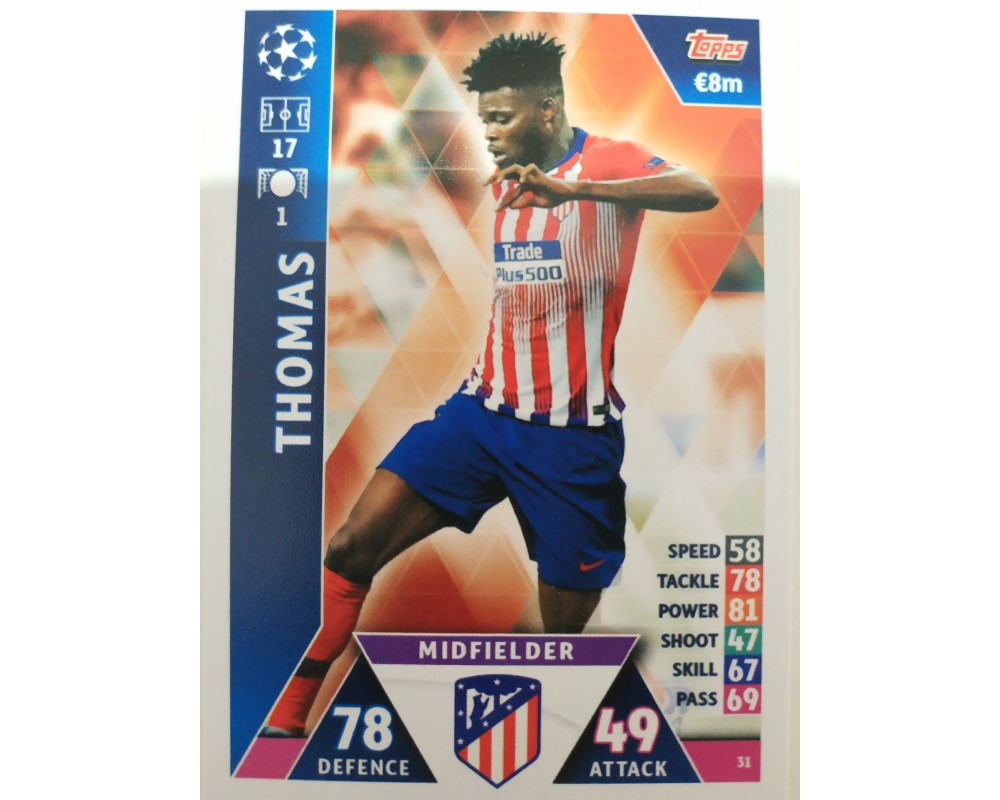 Macht Attax Champions League 2019 THOMAS Nº 31