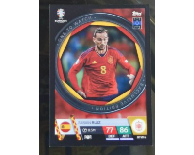 TOPPS UEFA EURO 2024 FABIAN RUIZ ONE TO WATCH OTW6