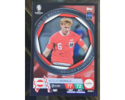 TOPPS UEFA EURO 2024 NICOLAS SEIWALD ONE TO WATCH OTW7