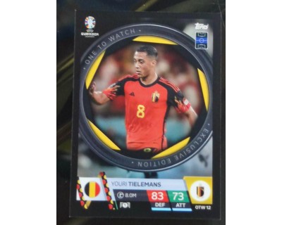 TOPPS UEFA EURO 2024 YOURI TIELEMANS ONE TO WATCH OTW12