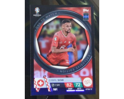 TOPPS UEFA EURO 2024 DJIBRIL SOW ONE TO WATCH OTW17