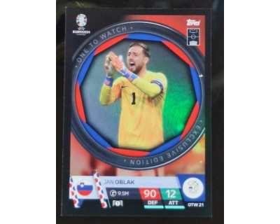 TOPPS UEFA EURO 2024 JAN OBLAK ONE TO WATCH OTW21