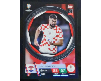 TOPPS UEFA EURO 2024 JOSKO GVARDIOL ONE TO WATCH OTW25