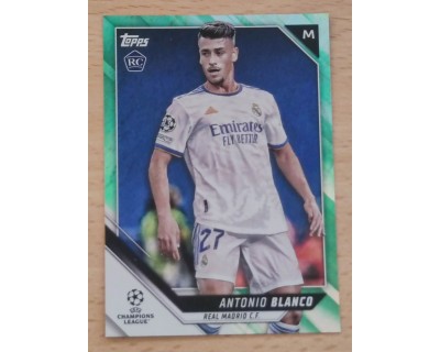 TOPPS UCL 2021/2022 ANTONIO BLANCO AQUA REFRACTOR Nº124 ROOKIE CARD