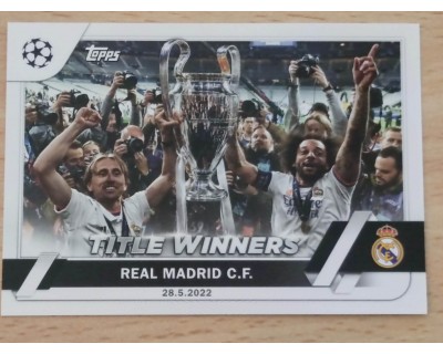 TOPPS UCL 2022/2023 REAL MADRID TITLE WINNERS Nº125