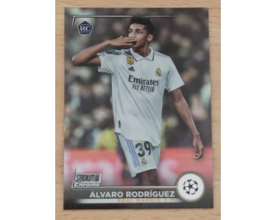 TOPPS STADIUM CHROME 2022/2023 ALVARO RODRIGUEZ Nº90 ROOKIE CARD