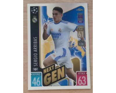 TOPPS CHROME UCL 2021/2022 SERGIO ARRIBAS NEXT GEN