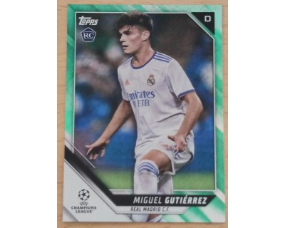 TOPPS UCL 2021/2022 MIGUEL GUTIERREZ Nº166 JADE ROOKIE CARD