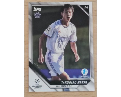 TOPPS UCL 2021/2022 TAKUHIRO NAKAI Nº64 1ST EDITION ROOKIE CARD