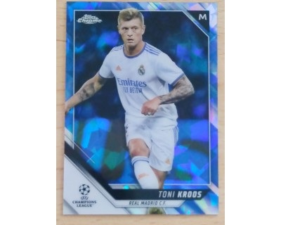 TOPPS UEFA CHAMPIONS LEAGUE 2021/2022 TONI KROOS Nº8 BLUE REFRACTOR