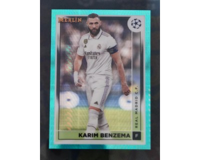 TOPPS MERLIN UCL 2022/2023 BENZEMA Nº120 AQUA