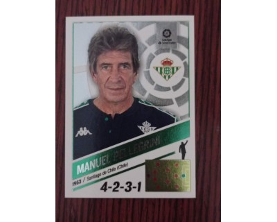 Cromo Liga Este 2022/2023 MANUEL PELLEGRINI Real Betis Nº 2