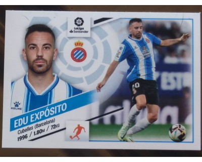 Cromo Liga Este 2022/2023 EDU EXPOSITO RCD ESPANYOL Nº15 TERCERA EDICION