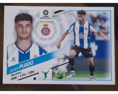 Cromo Liga Este 2022/2023 JAVIER PUADO RCD ESPANYOL Nº20