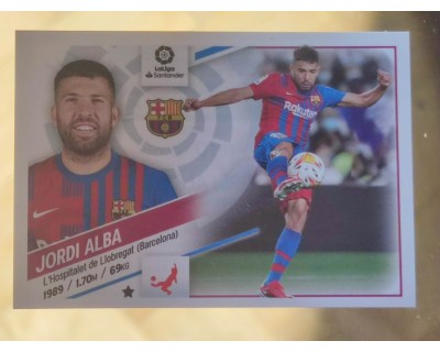 Cromo Liga Este 2022/2023 JORDI ALBA FC BARCELONA Nº10