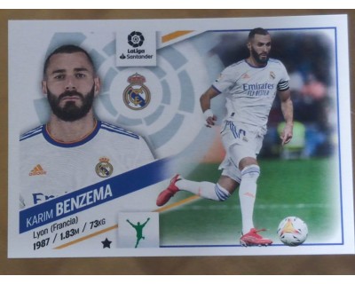 Cromos Liga Este 2022/2023 BENZEMA Real Madrid CF Nº20