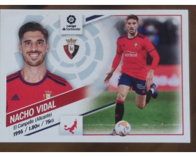 Cromos Liga Este 2022/2023 NACHO VIDAL CA Osasuna Nº 5