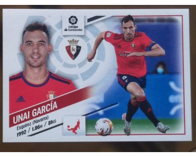 Cromos Liga Este 2022/2023 UNAI GARCIA CA Osasuna Nº 9A