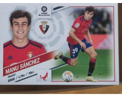 Cromos Liga Este 2022/2023 MANU SANCHEZ CA Osasuna Nº10