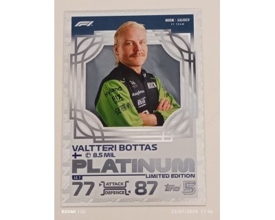 TOPPS TURBO ATTAX 2024 VALTTERI BOTTAS PLATINUM LE7