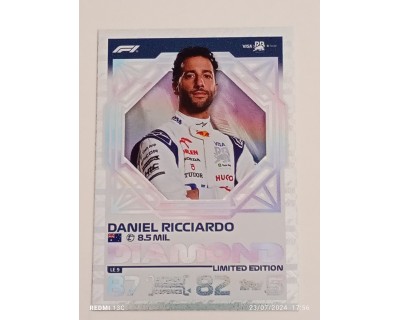 TOPPS TURBO ATTAX 2024 DANIEL RICCIARDO DIAMOND LE9