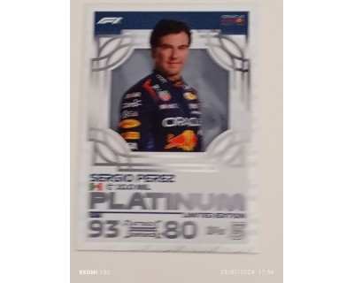 TOPPS TURBO ATTAX 2024 SERGIO PEREZ PLATINUM LE11