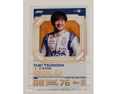 TOPPS TURBO ATTAX 2024 YUKI TSUNODA GOLD LE14