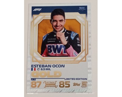 TOPPS TURBO ATTAX 2024 ESTEBAN OCON GOLD LE15