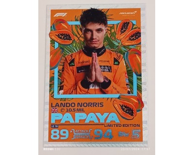 TOPPS TURBO ATTAX 2024 LANDO NORRIS PAPAYA LE16