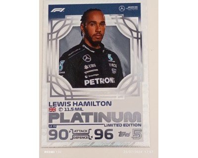 TOPPS TURBO ATTAX 2024 LEWIS HAMILTON PLATINUM LE19