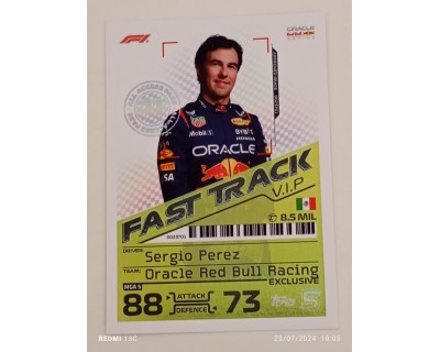 TOPPS TURBO ATTAX 2024 SERGIO PEREZ FAST TRACK MGA5