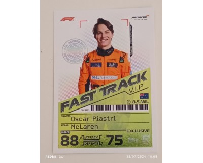 TOPPS TURBO ATTAX 2024 OSCAR PIASTRI FAST TRACK MGA7