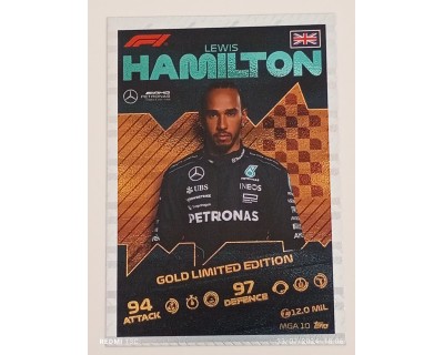 TOPPS TURBO ATTAX 2024 LEWIS HAMILTON GOLD MGA10