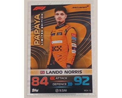 TOPPS TURBO ATTAX 2024 LANDO NORRIS PAPAYA MGA12