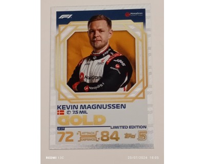 TOPPS TURBO ATTAX 2024 KEVIN MAGNUSSEN GOLD LE27