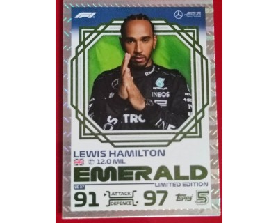 TOPPS TURBO ATTAX 2024 LEWIS HAMILTON EMERALD LE37