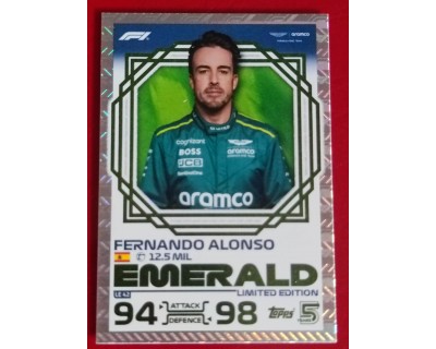 TOPPS TURBO ATTAX 2024 FERNANDO ALONSO EMERALD LE42