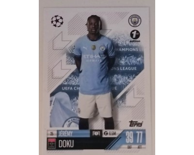 MATCH ATTAX CHAMPIONS LEAGUE 2024/2025 JEREMY DOKU Nº 25 1ST