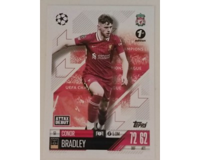 MATCH ATTAX CHAMPIONS LEAGUE 2024/2025 CONOR BRADLEY Nº 51 1ST