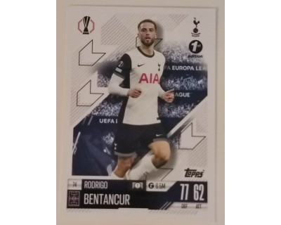 MATCH ATTAX CHAMPIONS LEAGUE 2024/2025 RODRIGO BENTANCUR Nº 74 1ST