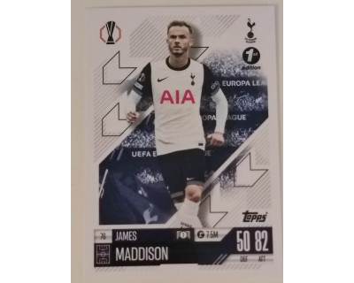 MATCH ATTAX CHAMPIONS LEAGUE 2024/2025 JAMES MADDISON Nº 76 1ST