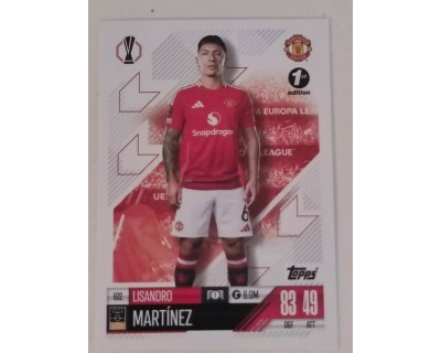 MATCH ATTAX CHAMPIONS LEAGUE 2024/2025 LISANDRO MARTINEZ Nº 102 1ST