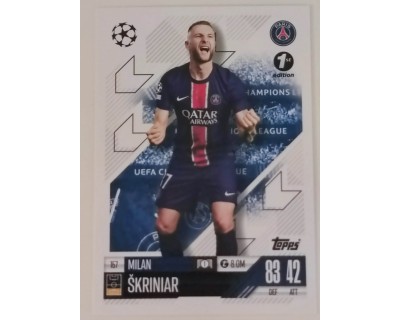 MATCH ATTAX CHAMPIONS LEAGUE 2024/2025 MILAN SKRINIAR Nº 157 1ST