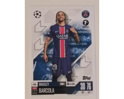 MATCH ATTAX CHAMPIONS LEAGUE 2024/2025 BRADLEY BARCOLA Nº 168 1ST