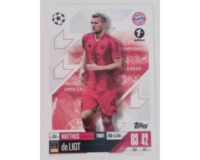 MATCH ATTAX CHAMPIONS LEAGUE 2024/2025 MATTHIJS DE LIGT Nº 210 1ST