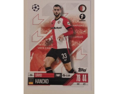 MATCH ATTAX CHAMPIONS LEAGUE 2024/2025 DAVID HANCKO Nº 265 1ST