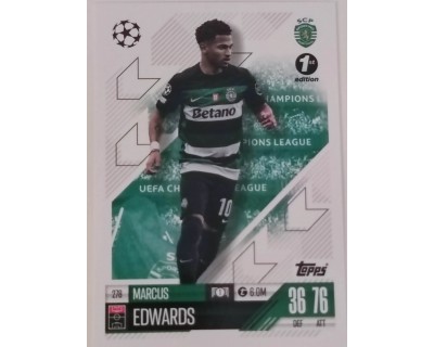 MATCH ATTAX CHAMPIONS LEAGUE 2024/2025 MARCUS EDWARDS Nº 278 1ST