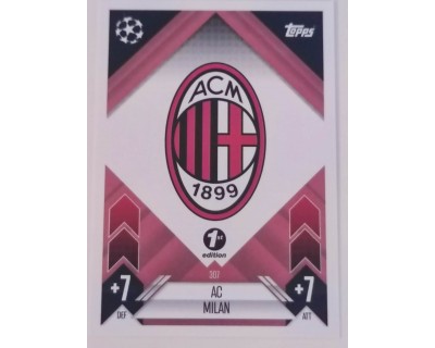 MATCH ATTAX CHAMPIONS LEAGUE 2024/2025 ESCUDO AC MILAN  Nº 307 1ST