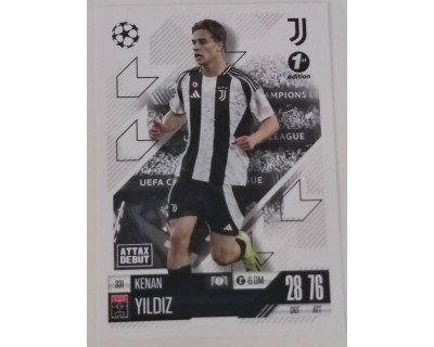 MATCH ATTAX CHAMPIONS LEAGUE 2024/2025 KENAN YILDIZ Nº 331 1ST