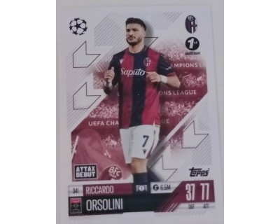 MATCH ATTAX CHAMPIONS LEAGUE 2024/2025 RICCARDO ORSOLINI Nº 341 1ST